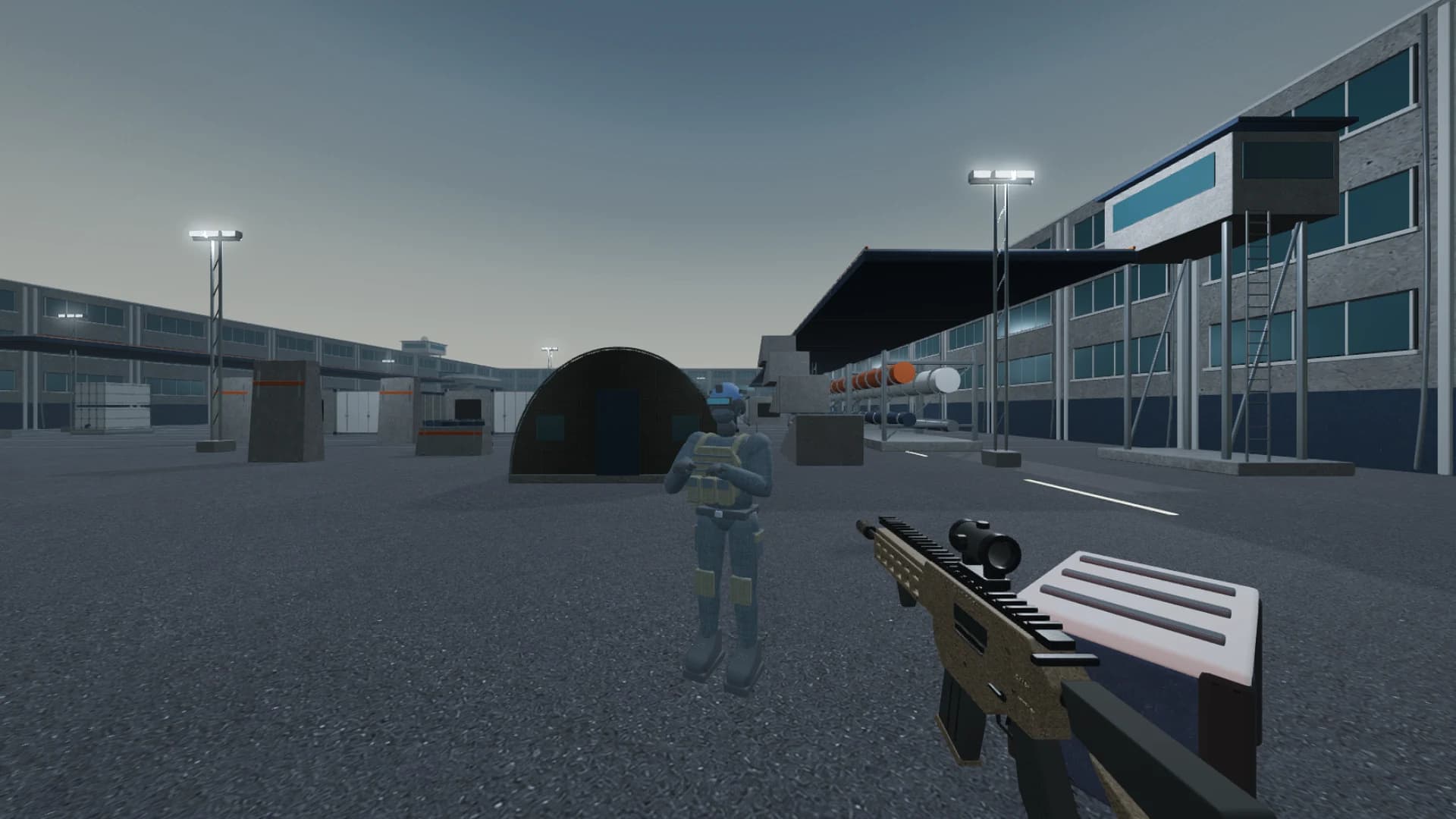 First contact at the Nightcell spawn: the C9 Kestrel on a Directorate fighter.
